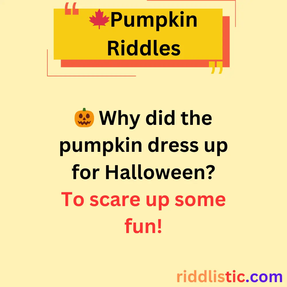 Riddles About Pumpkin Halloween Fun