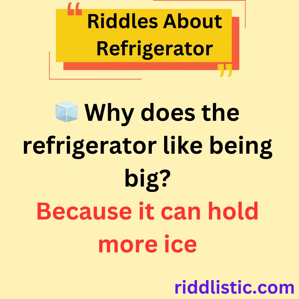 Riddles About Refrigerator