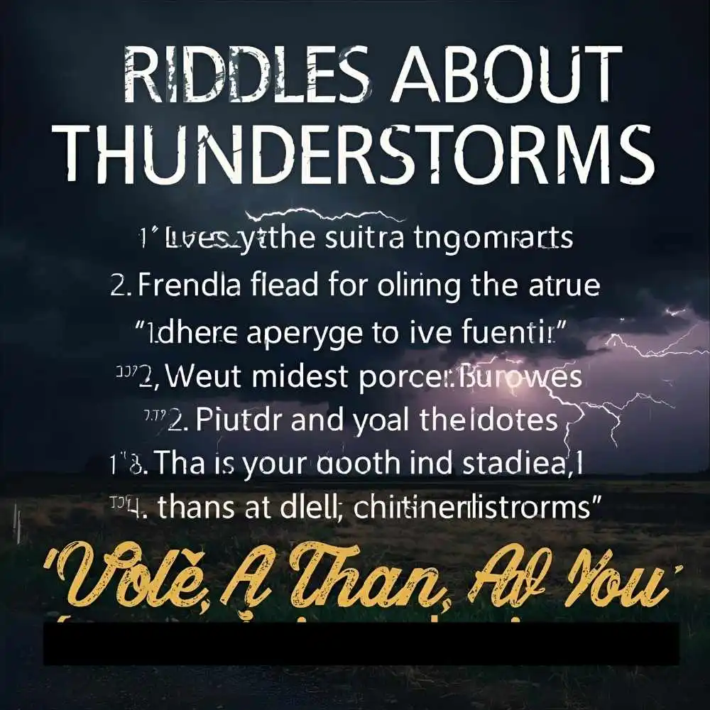 Riddles About Thunderstorms