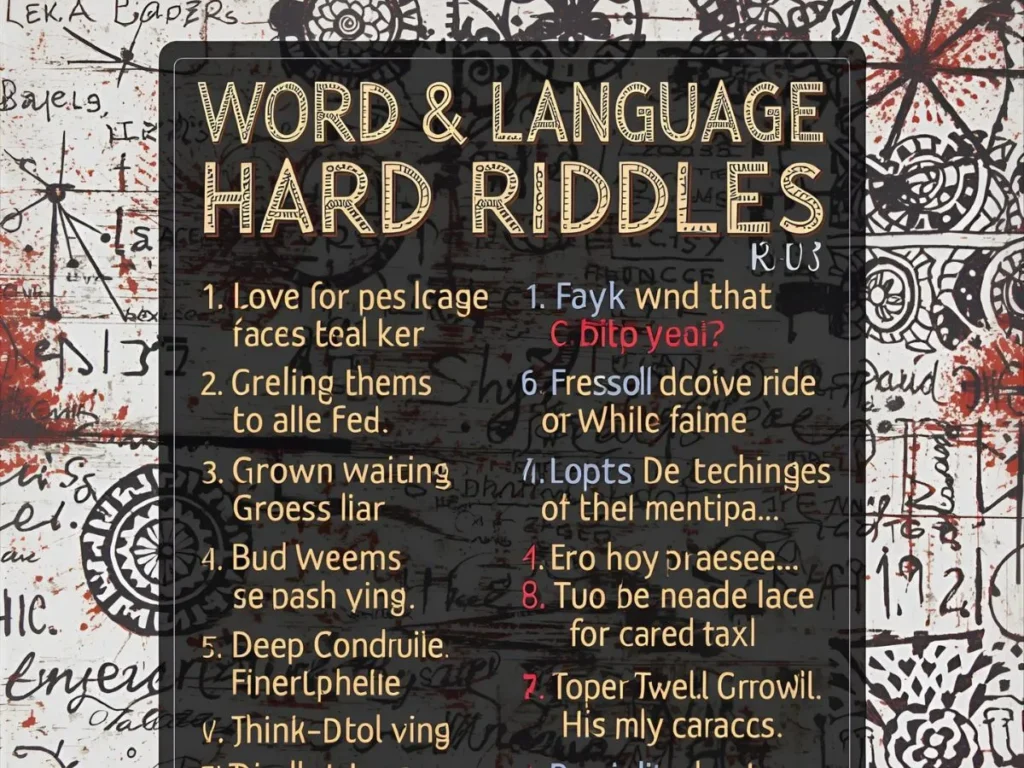 Word & Language Hard Riddles